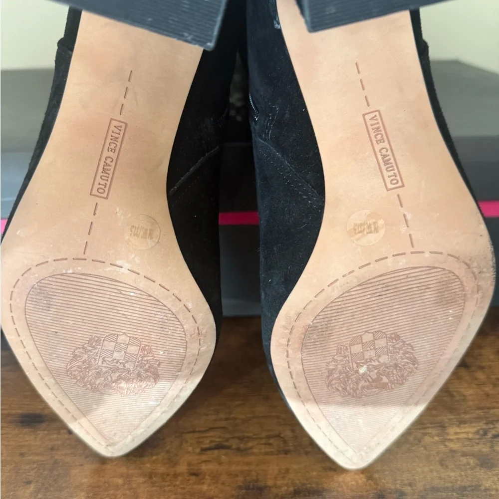 Vince Camuto VP- Kailen2 Black Tall Heeled Boots. Wide Calf. - Picture 6 of 7